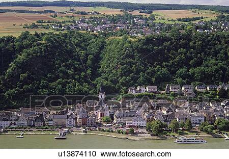 Saint Goar, Rhine River Valley, Germany View Large Photo Image Stock Image - Saint Goar, Rhine River Valley, Germany. Fotosearch