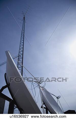 Stock Photo - Satellite dishes. Fotosearch