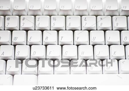 Stock Image - White Computer keyboard. Fotosearch