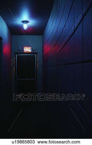 Dark hallway and exit View Large Photo Image Stock Image - Dark hallway and exit. Fotosearch