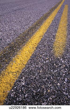 Stock Photograph - Highway center line. Fotosearch
