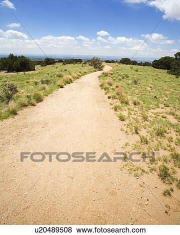 Stock Photo - Long winding trail. Fotosearch