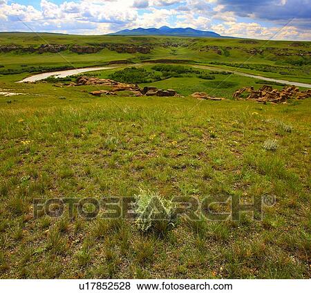 Prairie river valley View Large Photo Image Stock Photo - Prairie river valley. Fotosearch