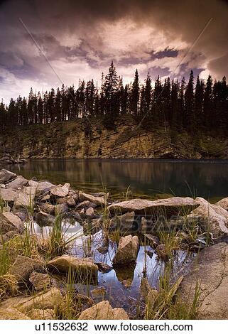 Stock Image - Scenic rocky lake. Fotosearch