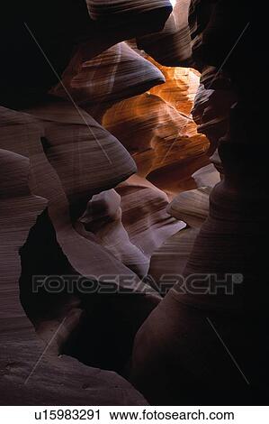 Sunlight and shadow in Upper Antelope slot canyon View Large Photo Image Stock Image - Sunlight and shadow in Upper Antelope slot canyon. Fotosearch