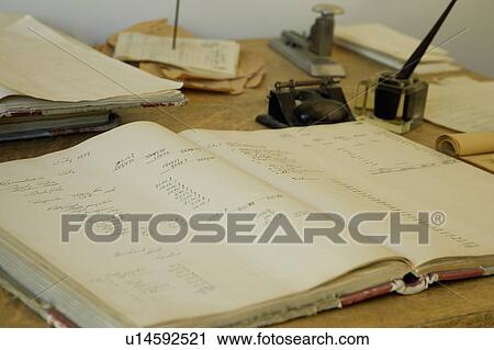 Antique office supplies View Large Photo Image Stock Image - Antique office supplies. Fotosearch