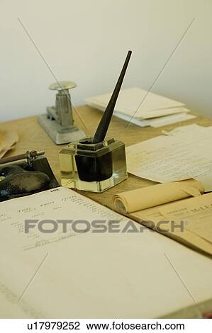 Stock Image - Antique office supplies. Fotosearch
