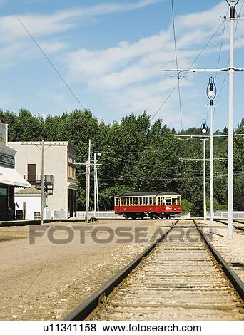 Stock Photo - Old-fashioned streetcar. Fotosearch