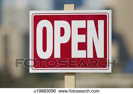 Open sign View Large Photo Image Stock Photograph - Open sign. Fotosearch