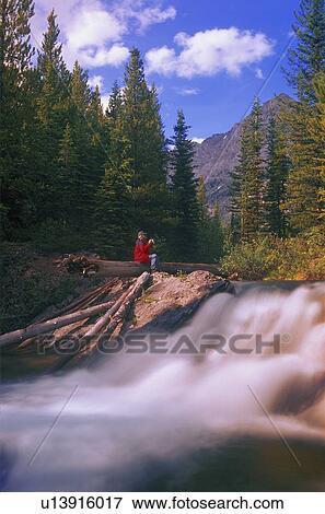 Person drinking coffee beside a waterfall View Large Photo Image Stock Photo - Person drinking coffee beside a waterfall. Fotosearch