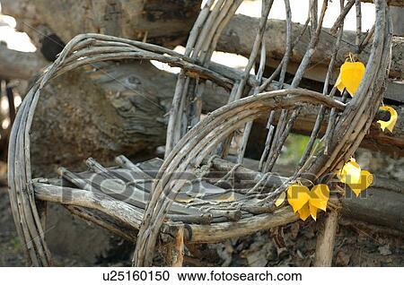 Stock Image - Willow-branch chair . Fotosearch