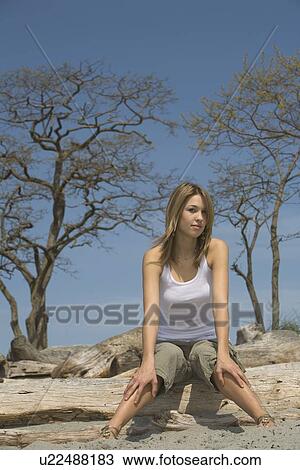 Woman at the beach View Large Photo Image Stock Image - Woman at the beach. Fotosearch