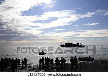 Stock Photo - Anchored ship. Fotosearch