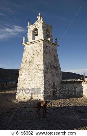 Bell tower in Guallatire, South America View Large Photo Image Stock Image - Bell tower in Guallatire, South America. Fotosearch