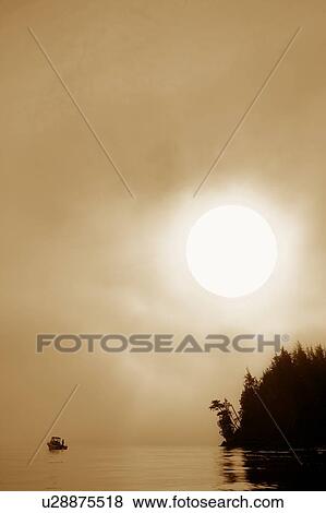 Stock Photo - Boat on lake. Fotosearch