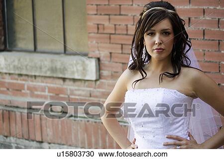 Stock Image - Bride posing. Fotosearch