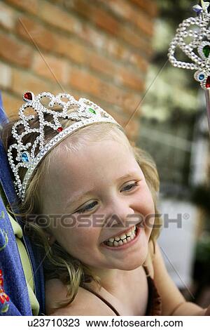 Girl in a tiara View Large Photo Image Stock Image - Girl in a tiara. Fotosearch