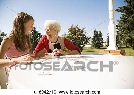 Grandmother and granddaughter View Large Photo Image Stock Image - Grandmother and granddaughter. Fotosearch