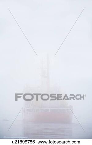 Ship in fog View Large Photo Image Stock Photograph - Ship in fog. Fotosearch