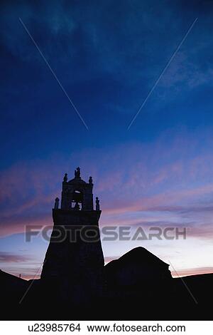 Silhouette of a bell tower View Large Photo Image Picture - Silhouette of a bell tower. Fotosearch