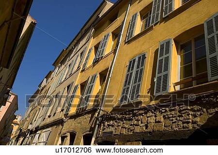 Streetscape in France View Large Photo Image Stock Photograph - Streetscape in France. Fotosearch