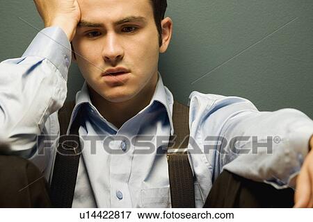 Stressed businessman View Large Photo Image Stock Photo - Stressed businessman. Fotosearch