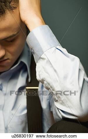 Stressed businessman View Large Photo Image Stock Photo - Stressed businessman. Fotosearch