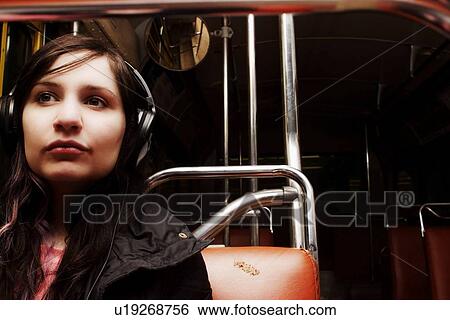 Teen with headphones View Large Photo Image Stock Photograph - Teen with headphones. Fotosearch
