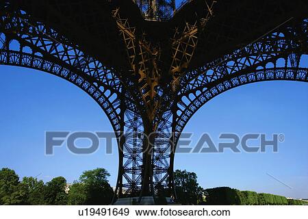 Stock Photo - Underside leg of Eiffel Tower. Fotosearch