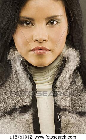 Stock Image - Closeup of a woman's face. Fotosearch