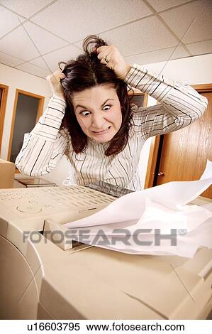 Stock Photography - Frustrated woman. Fotosearch