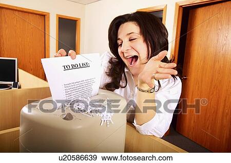 Stock Photo - Rebellious secretary. Fotosearch