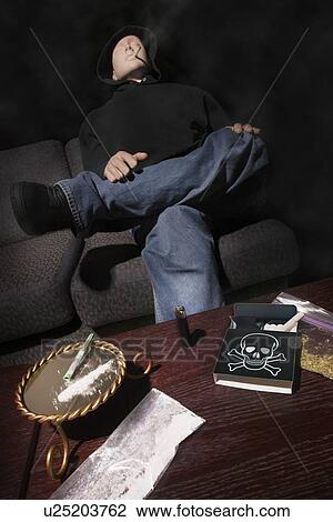 Stock Image - Social issue of illegal drugs. Fotosearch