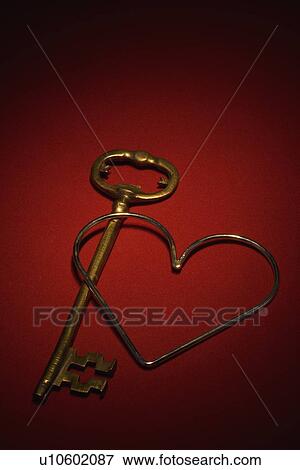 Key and a heart View Large Photo Image Stock Photo - Key and a heart. Fotosearch