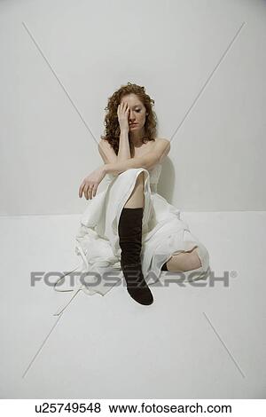 Sad woman View Large Photo Image Stock Photo - Sad woman. Fotosearch