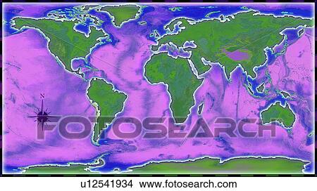 Picture - World Map Illustration. Fotosearch