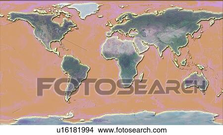 World Map Illustration View Large Photo Image Picture - World Map Illustration. Fotosearch