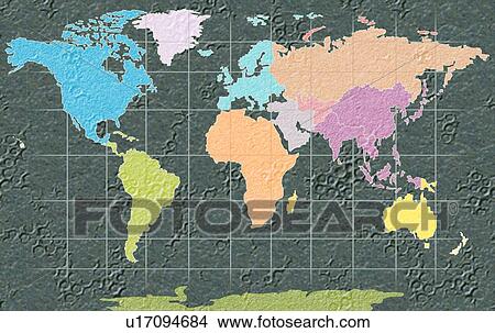 Picture - World Map Illustration. Fotosearch