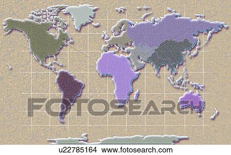 World Map Illustration View Large Photo Image Picture - World Map Illustration. Fotosearch