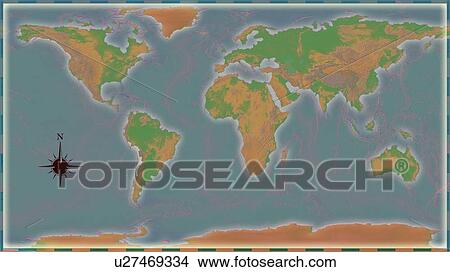 Picture - World Map Illustration. Fotosearch