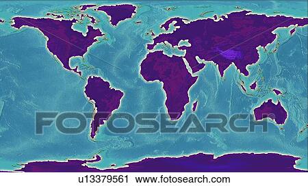 Stock Image - World Map Illustration. Fotosearch