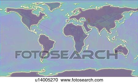 Stock Image - World Map Illustration. Fotosearch