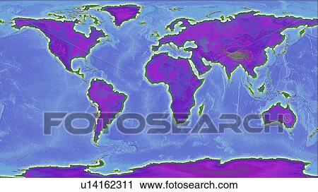 Stock Image - World Map Illustration. Fotosearch