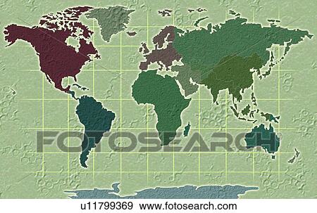 World Map Illustration View Large Photo Image Stock Photo - World Map Illustration. Fotosearch