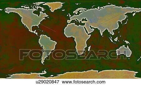 Stock Photo - World Map Illustration. Fotosearch