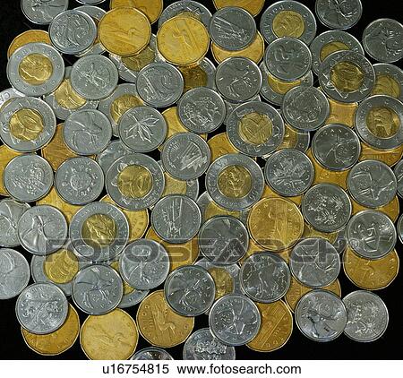 Stock Photography - Canadian coins . Fotosearch