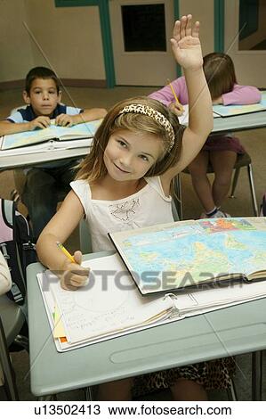 Stock Image - Eager student. Fotosearch