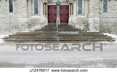 Entrance to a stone building View Large Photo Image Stock Photo - Entrance to a stone building. Fotosearch