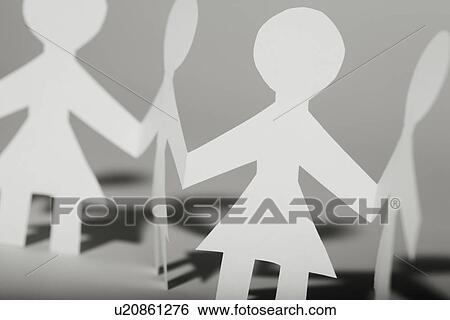 Stock Photograph - Female paper dolls. Fotosearch
