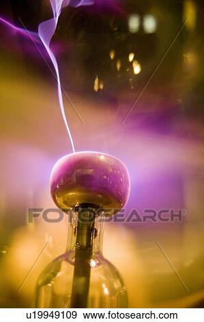 Stock Photo - Flask with electrical current. Fotosearch